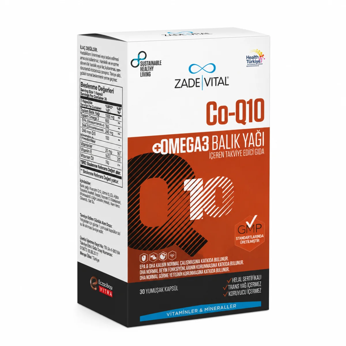 CO-Q 10 TAB 400 TAB ZADE VITAL علبة