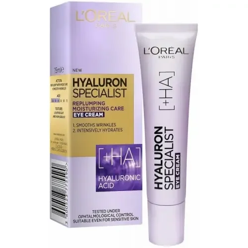 LOREAL HYALURON كريم عنايه ومرطب 15مل
