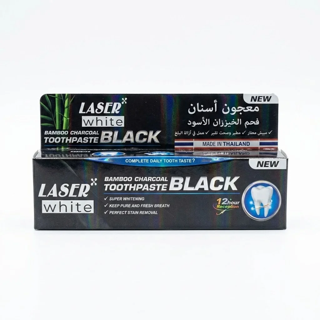 LASER معجون اسنان بالفحم