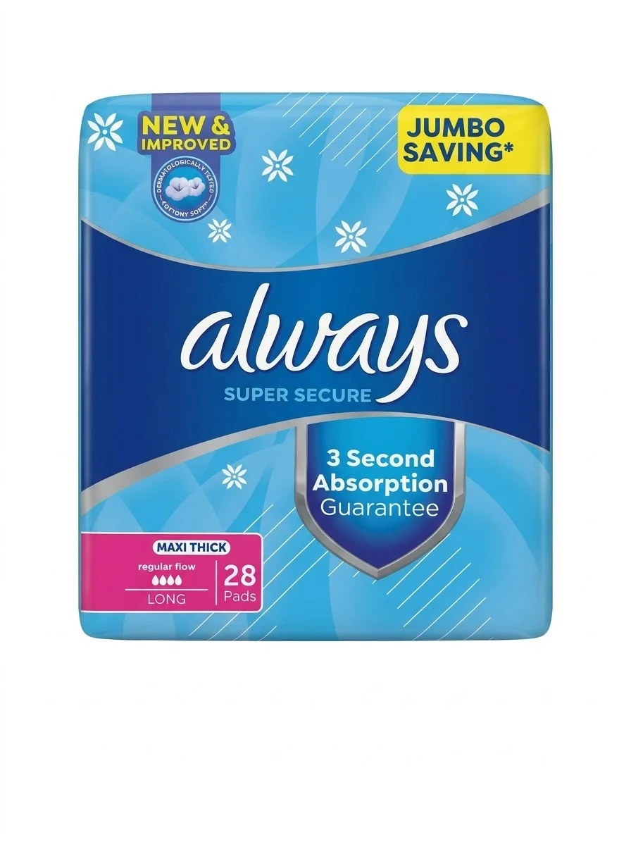 ALWAYS 3IN1 MAXI THICK 24* جامبو ليلي ازرق